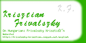 krisztian frivalszky business card